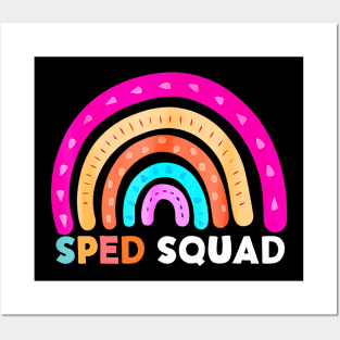 Sped Crew Rainbow Special Education Teacher Back To School Posters and Art